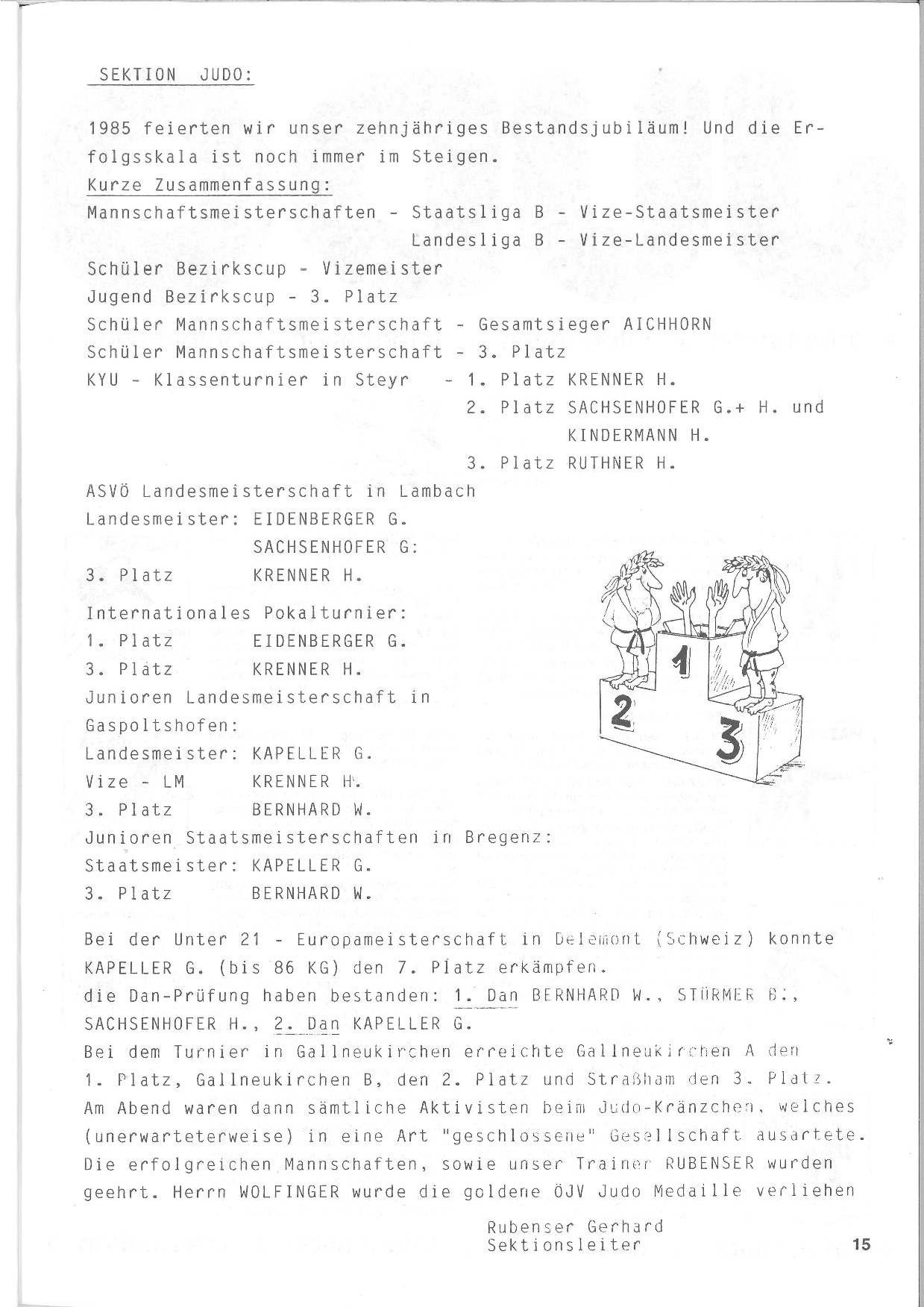 SVG Vereinszeitung 1986