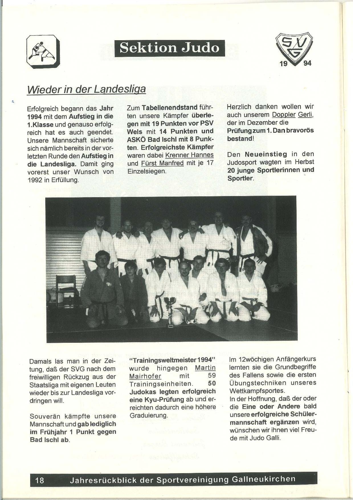 SVG Vereinszeitung 1995