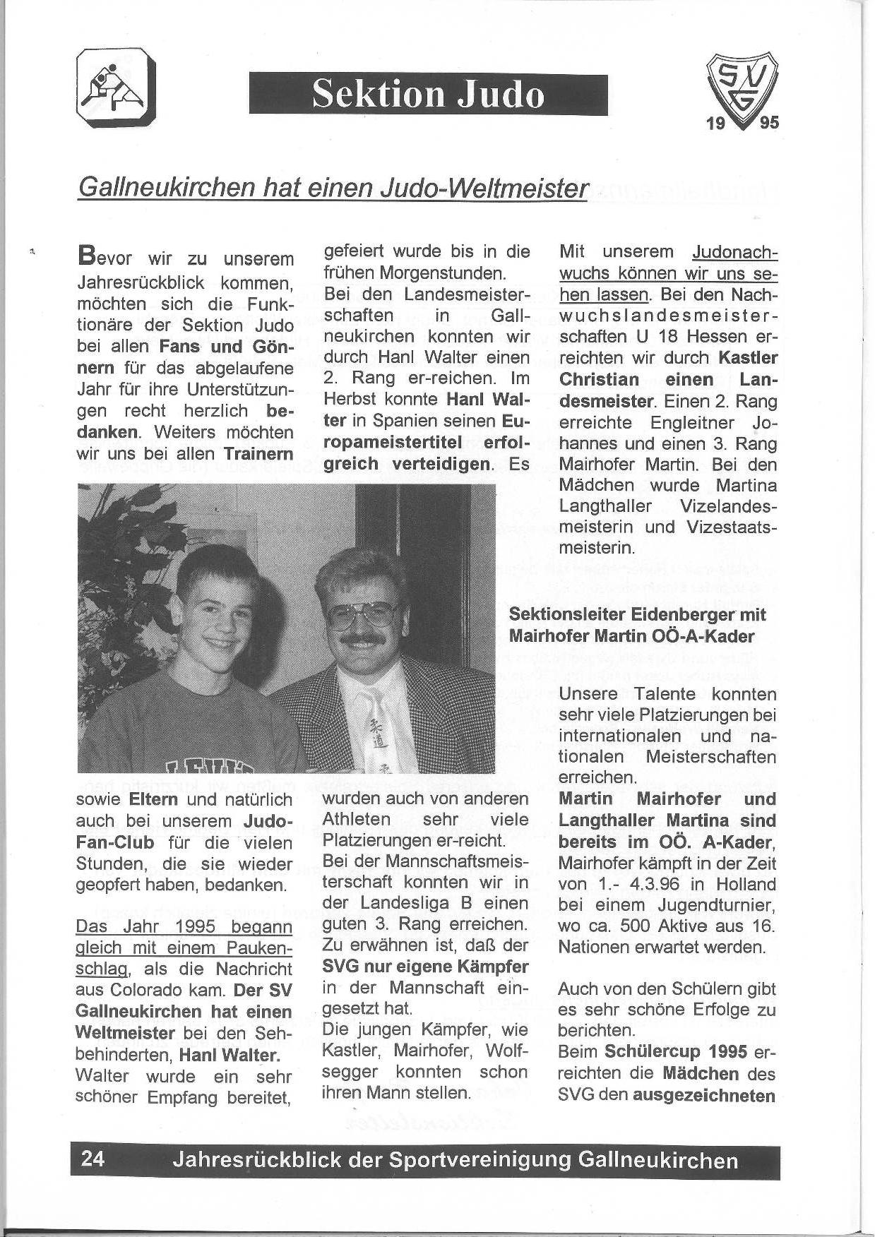 SVG Vereinszeitung 1996