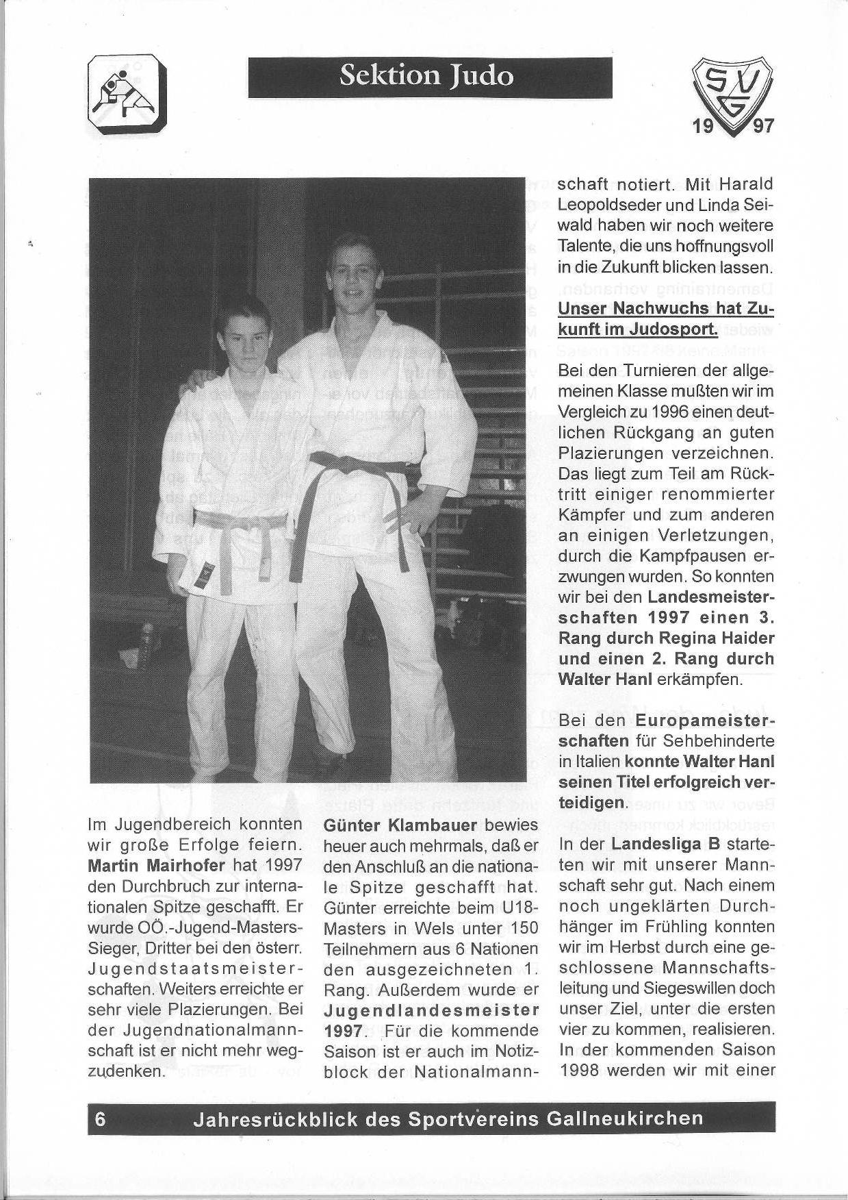SVG Vereinszeitung 1998